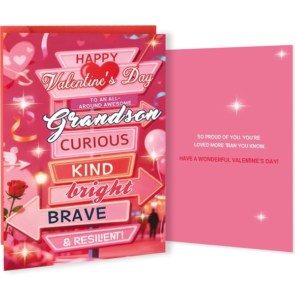 Tarjeta de San Valentín YikaLus Unique Nieto de la abuela