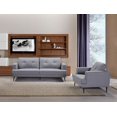 thumbnail image 4 of Topline Home Furnishings 2-piece Grey Upholstery Set: Sofa & Chair, 4 of 4