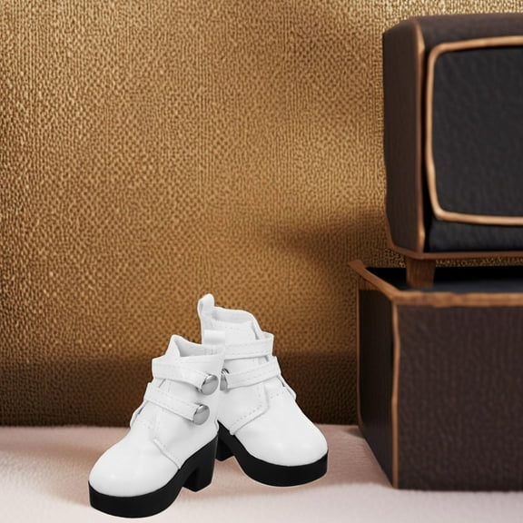 GOOHOCHY Raindrops 1 Pair Doll Fashion Shoes Boots for 18 Inch Dolls PU High Boots High Fashion Doll Footwear for Clothing Dress Up Supplies