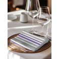 thumbnail image 6 of Purple Grey Stripes Cloth Napkins Set of 6 Reusable Dinner Napkins, Simple Striped Lines Minimalist Modern Cocktail Napkin Washable Table Napkins for Wedding/Holiday Party/Baby Shower 20"x20", 6 of 7