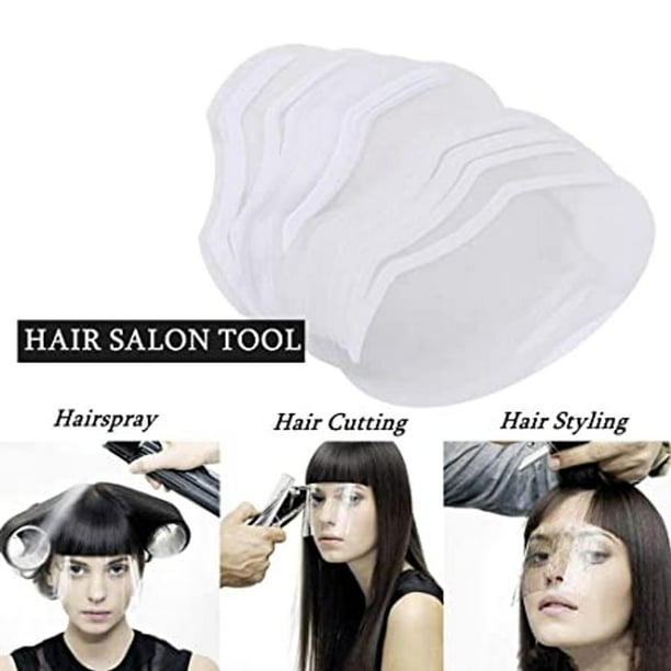 Protector facial transparente para peluquería, protector facial, laca para el cabello, herramienta de corte de cabello, película protectora desechable para laca para el cabello para peluquería (50PCS)