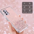 thumbnail image 5 of Compatible with Samsung A13 4G Case Clear Glitter Sparkly Cases Shockproof Samsung Galaxy A13 4G Phone Case Silicone Cute Slim Protective Case (Samsung A13 4G, Pink), 5 of 14