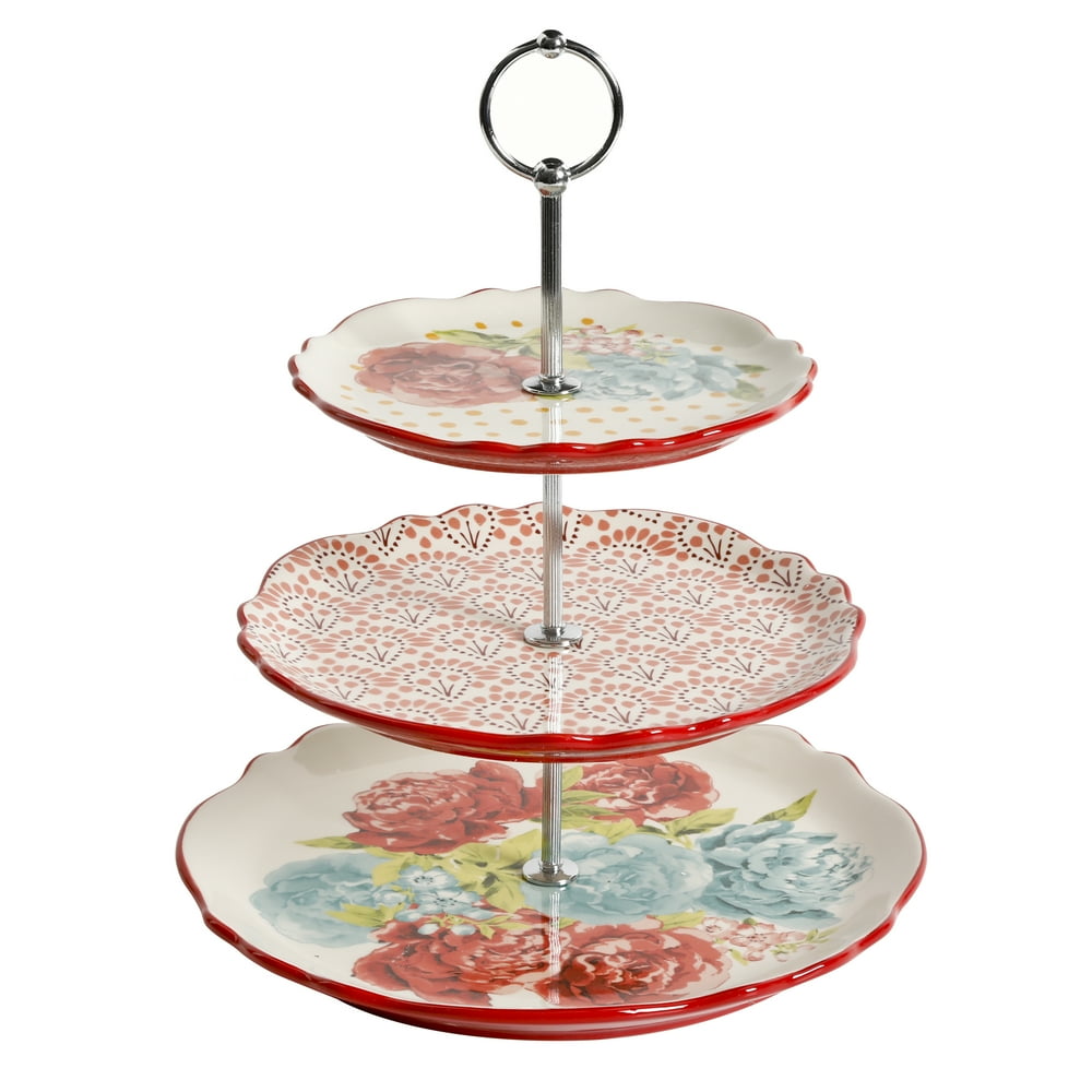 The Pioneer Woman Blossom Jubilee 3-Tier Serving Tray - Walmart.com