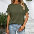 thumbnail image 2 of SUNBS Women's Oversized Tops Business Casual Short Sleeve T-Shirt Summer Blouses, 2 of 7