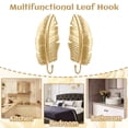 thumbnail image 7 of WSNIJFU 7Pcs Leaves Decorative Wall Hooks for Hanging Heavy Duty,Gold Hanging Key Holder for Wall Decor Metal Coat Hooks Wall Mount,Decorative Hanger for Bathroom Kitchen, 7 of 7
