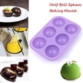 thumbnail image 4 of 4 paquetes de moldes de silicona para tartas de semibola, NALCY moldes de silicona para tartas de media bola, medias esferas, molde de silicona, molde de silicona con 6 cavidades, sin BPA, 4 of 6