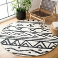 thumbnail image 2 of SAFAVIEH Metro Jarred Diamond Area Rug, Black/Ivory, 6' x 6' Round, 2 of 8