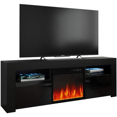 Milano 145ef Electric Fireplace Modern 58 Tv Stand Walmart Com