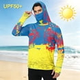 thumbnail image 4 of LTTVQM Adult Mens Light Thin Full Sun Coverage Hoodie Long Sleeve Attached Face Shield Breathable Outdoor Cycling Shirt Yellow M, 4 of 6