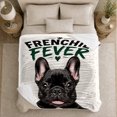 thumbnail image 5 of French Bulldog Frenchie Fever, Playful Pet Portrait Pattern, Warm Flannel Blanket for Living Room and Bedroom, Dog Lovers person's Day Gift, Pet Lover Home Decor, 5 of 9