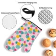 thumbnail image 4 of Oven Mitts and Pot Holders 4 Piece, Hawaiian Style Pink High Heat Slip Resistant Oven Mitt and Trivets Set Kitchen Oven Glove Pot Holders for Cooking Baking Grilling, 4 of 7