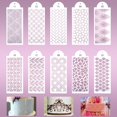 thumbnail image 2 of Fondant Cake Mesh Stencil Stamps Stencils Relieve para herramienta de decoración Molde de aerosol de plástico Galletas Chocolate Dibujo Pintura Tan Jianjun unisex, 2 of 2
