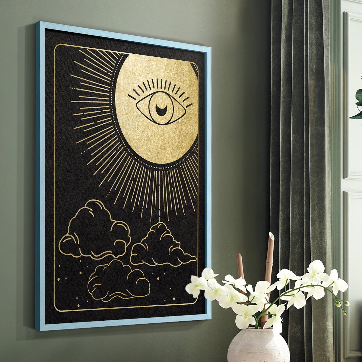Celestial Eye in Paper Solid Wood 8 x 10 Framed Print