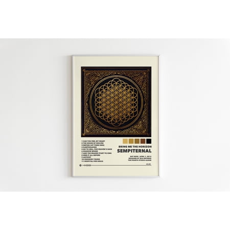POSTER Bring Me the Horizon Posters / Sempiternal Poster, Tracklist Album Cover Poster, Print Wall Art,Bring Me the Horizon, Sempiternal-UNFRAMED