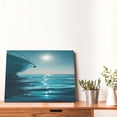 thumbnail image 4 of Daiia Turquoise Ocean Reflection Print Canvas Decorative Picture – 30x40in Artistic Wall Art, Ready-to-Hang Canvas Print for Living Room（Horizontal）, 4 of 6