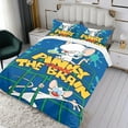 thumbnail image 3 of Pinky y el Cerebro Conjunto de sábanas temático, trío de piezas, cómodo y amigable con la piel, diseño único, regalo de decoración para el hogar para familiares, amigos y fans,173cm *218cm, 3 of 6