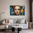 thumbnail image 5 of Abstract Artwork Close-Up Of a Woman's Face Poster Decorative Painting Canvas Wall Art Living Room Posters Bedroom Painting,Frame-style,20x30inch(50x75cm), 5 of 8