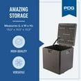 thumbnail image 6 of Plastic Development Group 28-Gallon Resin Outdoor Patio Storage Deck Box, Brown, 6 of 12