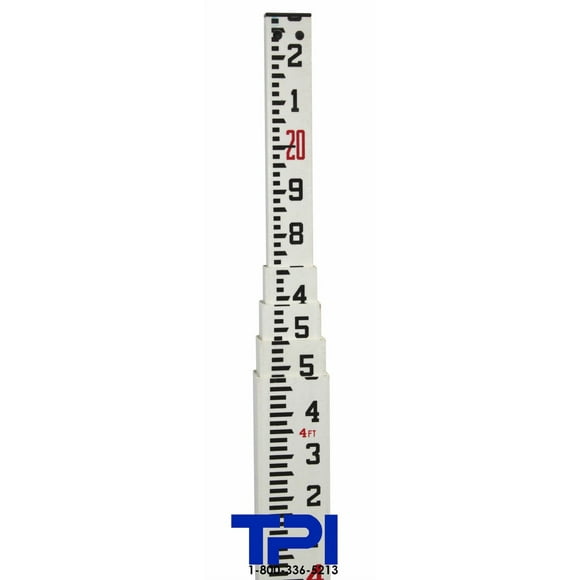 CRAIN 20' FIBERGLASS GRADE ROD FOR LASER LEVEL, AUTO LEVEL