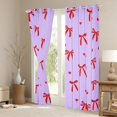 thumbnail image 3 of Feelyou Kawaii Bowknot Ribbon Black Out Curtains for Girl, Cartoon Purple Red Curtains Pack of 2 (42x63 Each), Fairy Tale Princess Bedroom Curtains, Living Room Curtains Decor, 3 of 6