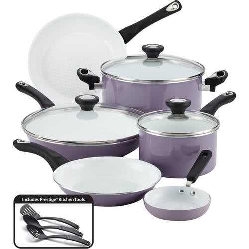 Farberware PURECOOK 12Piece Ceramic Nonstick Pots and Pans Set
