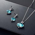 thumbnail image 3 of Xinyolin Fashion Oval Rhinestone Pendant Necklace, Women's Ear Stud Earrings Jewelry Set, 3 of 7