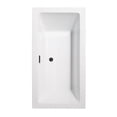 thumbnail image 3 of Melody 60 Inch Freestanding Bathtub in White with Matte Black Drain and Overflow Trim, 3 of 5
