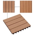 thumbnail image 4 of vidaXL 11 pcs Decking Tiles WPC 11.8"x11.8" 1 sqm Teak Color, 4 of 6