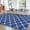 Indigo/White, variant on TWINNIS 4'x6' Area Rug Geometric Non Slip Fluffy Carpet,Soft Plush Polyester Rug for Living Room Bedroom,Black White
