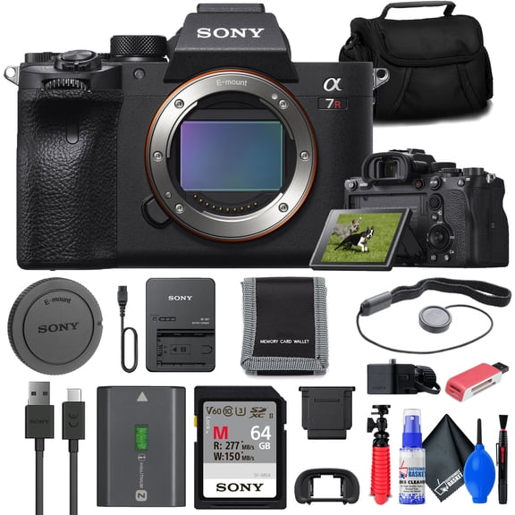Sony a7R IVA Mirrorless Camera Body   64GB Card & Bundle (International Model)