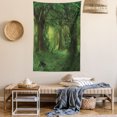 thumbnail image 2 of Nature Tapestry, Deep Tropical Jungle Trees Foliage in the Woodland Asian Himalayas Meditation Landscape, Wall Hanging for Bedroom Living Room Dorm Decor, 60W X 80L Inches, Green, by Ambesonne, 2 of 5