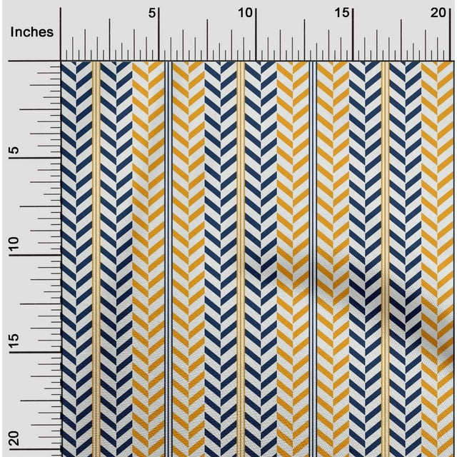 oneOone Cotton Silk Fabric Stripe & Herringbone Geometric Decor Fabric Printed BTY 42 Inch Wide