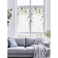 thumbnail image 4 of No Glue Heat Blocking Window Flims, Eucalyptus Leaves Window Privacy Film Frosted, Pastoral Farmhouse Spring Botanical Peep-proof Door Windows Tint for Bathroom, Dormitory, 17.7 x 78.7 Inches, 4 of 9