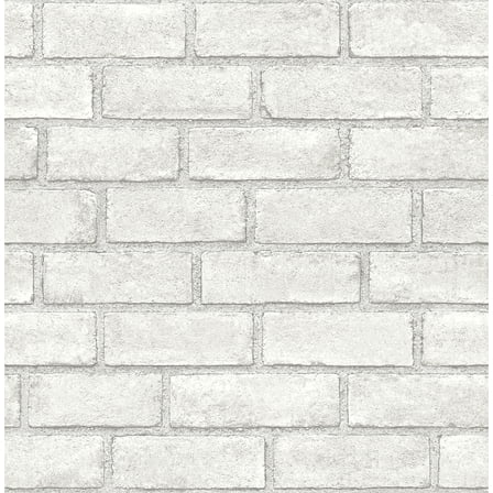 Scott Living 216-in by 20.5-in District Brick White Self Adhesive Wallpaper