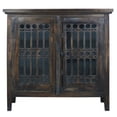 thumbnail image 2 of Sunset Trading Cottage Carved 39" Solid Wood Cabinet in Distressed Brown, 2 of 7