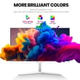 thumbnail image 4 of CRUA 22 Inch Computer Monitor,FHD 1080P/100Hz,120 sRGB,Low Blue Light,Wall Mountable,VGA & HDMI-White, 4 of 9