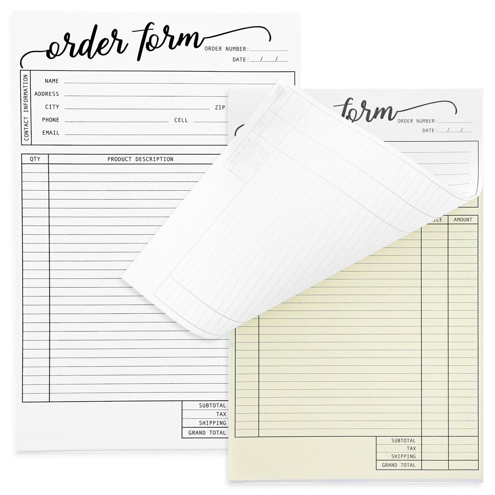 Order Books 2 Part Carbonless Invoice Book For Small - Temu