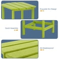 thumbnail image 2 of TORVA Outdoor HDPE Adirondack Side Table, All-Weather Square/Round Coffee Table for Patio, Balcony, Backyard, or Poolside (Lemon Green), 2 of 10