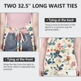 thumbnail image 6 of Pioneer Flower Floral Print Pattern Apron-Garden Aprons for Women with Pockets-Cotton Linen Waterproof Kitchen Cooking Gardening Aprons Adjustable for Kitchen,Cooking,BBQ and Salon 33x27 Inch, 6 of 7