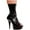 Black PU, variant on Ellie Shoes E-609-Vanna 6" Womens Peep Toe Calf Boot. Black PU / 12