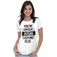 thumbnail image 3 of Unique Like Everyone Else Funny Womens Slim Fit Graphic Tee Brisco Brands S, 3 of 5