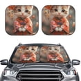 thumbnail image 6 of Lsque Adorable Kitten In Kimono 2 PCS Windshield Sun Shade | CarFoldable Window Covers | Car Accessories Reflect UV for Universal Cars SUV Truck | Medium, 6 of 7