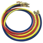 3x R410a R134a Hvac 1/4 Sae 600psi Refrigerant Charging Hoses Kit