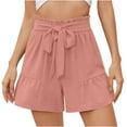 thumbnail image 2 of AXXD Pink Sexy Shorts For Women High Waisted Summer High-waisted Shorts Wide-leg Shorts Mother's Day, 2 of 6