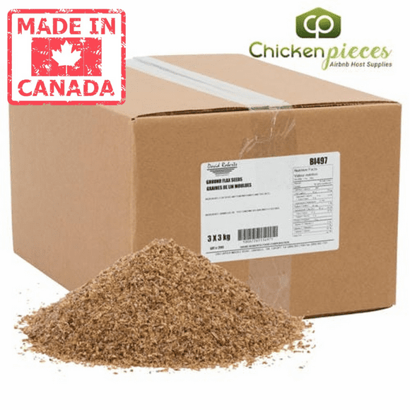 David Roberts Seed Flax Ground 3 Kg/6.61 Lbs (3/Case) - Canadian Made