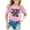 Pink, variant on Toddler Girls Casual Print Round Neck Loose Short Sleeve T Shirt Top Summer T-Shirts Pink,3-4T Kids Graphic Tees