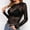 C, variant on Graphic Tees for Women T-Shirts Mesh Long Sleeve Neck Top for Stylish Going Out Fitted See-Through Tee Gray L