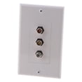 thumbnail image 3 of Placa De Pared Inserto 3 Acopladores RCA Hembra Rojo/blanco/amarillo Strade Fareast Limited, 3 of 8