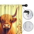 thumbnail image 4 of Blackout Kids Curtains,Highland Cow Childrens Insulated Curtains Set Of 2,Bedroom Essentials,Toddler Room Decor 42x54in(106x137cm), 4 of 4