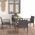 thumbnail image 1 of vidaXL 5 Piece Garden Dining Set Poly Rattan Grey, 1 of 8